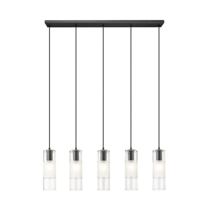 Alton 5 Light Linear Chandelier Matte Black