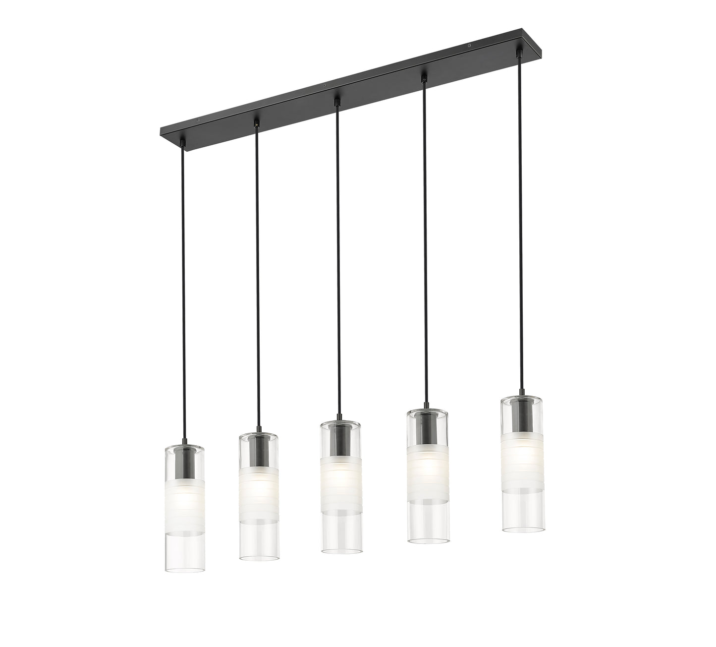 Alton 5 Light Linear Chandelier Matte Black