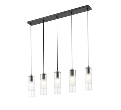 Alton 5 Light Linear Chandelier Matte Black