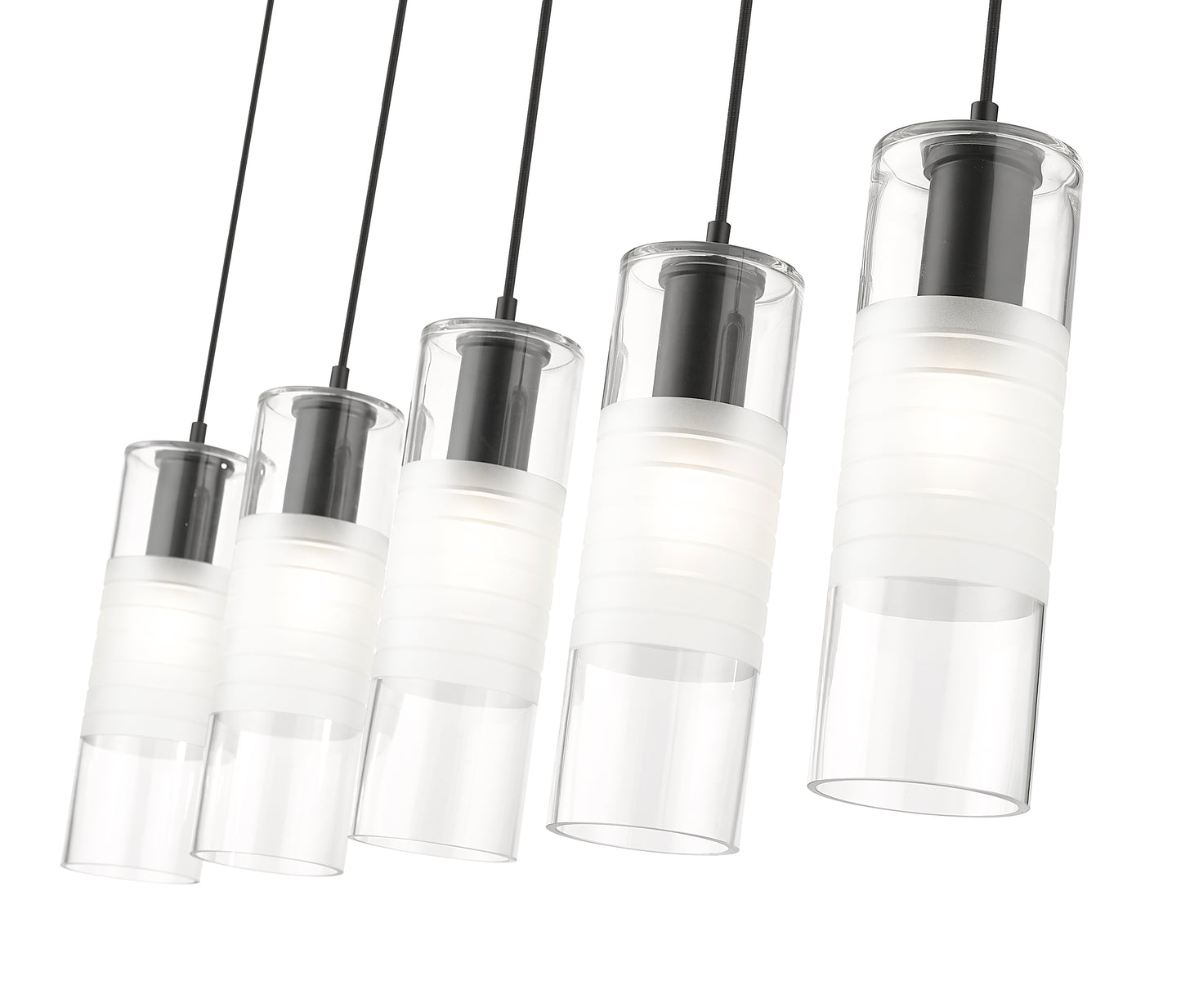 Alton 5 Light Linear Chandelier Matte Black