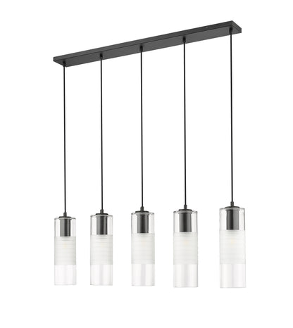 Alton 5 Light Linear Chandelier Matte Black