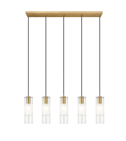 Alton 5 Light Linear Chandelier Modern Gold