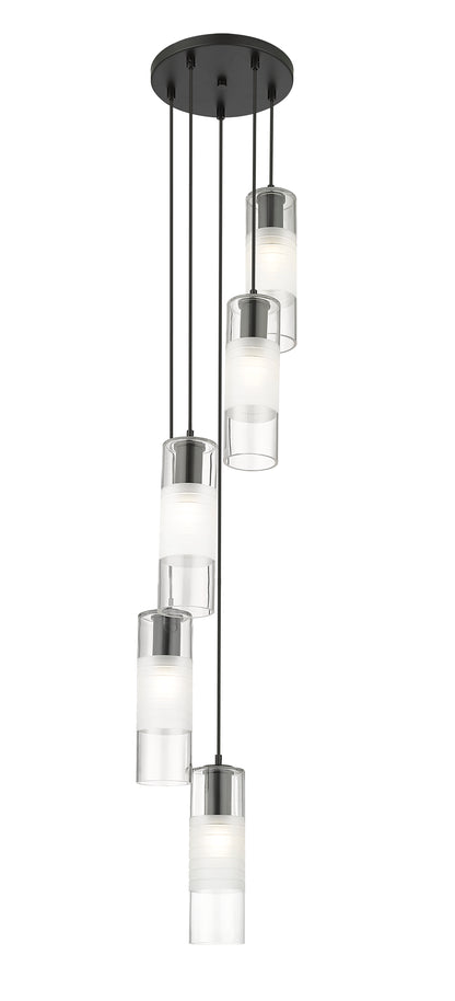Alton 5 Light Chandelier Matte Black