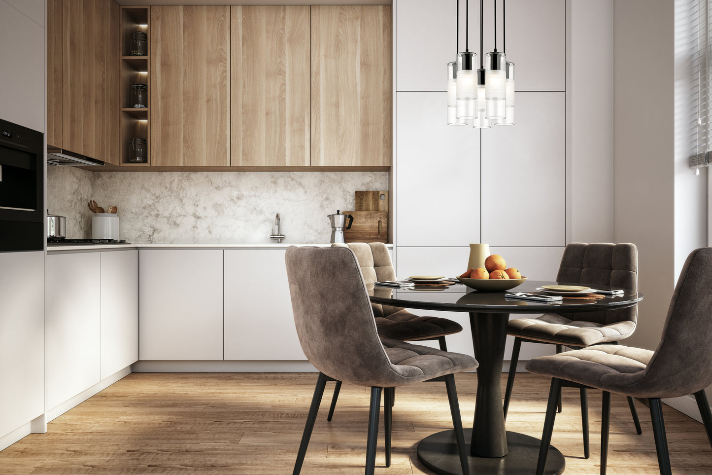 Alton 5 Light Chandelier Matte Black