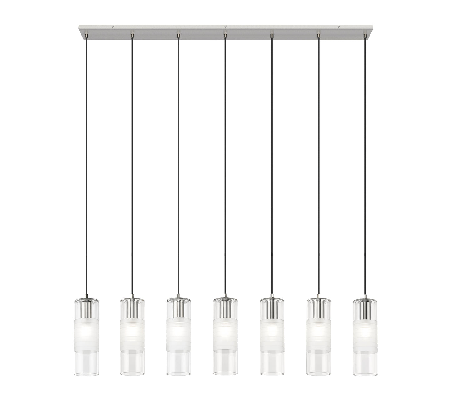 Alton 7 Light Linear Chandelier Brushed Nickel