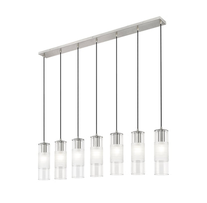 Alton 7 Light Linear Chandelier Brushed Nickel