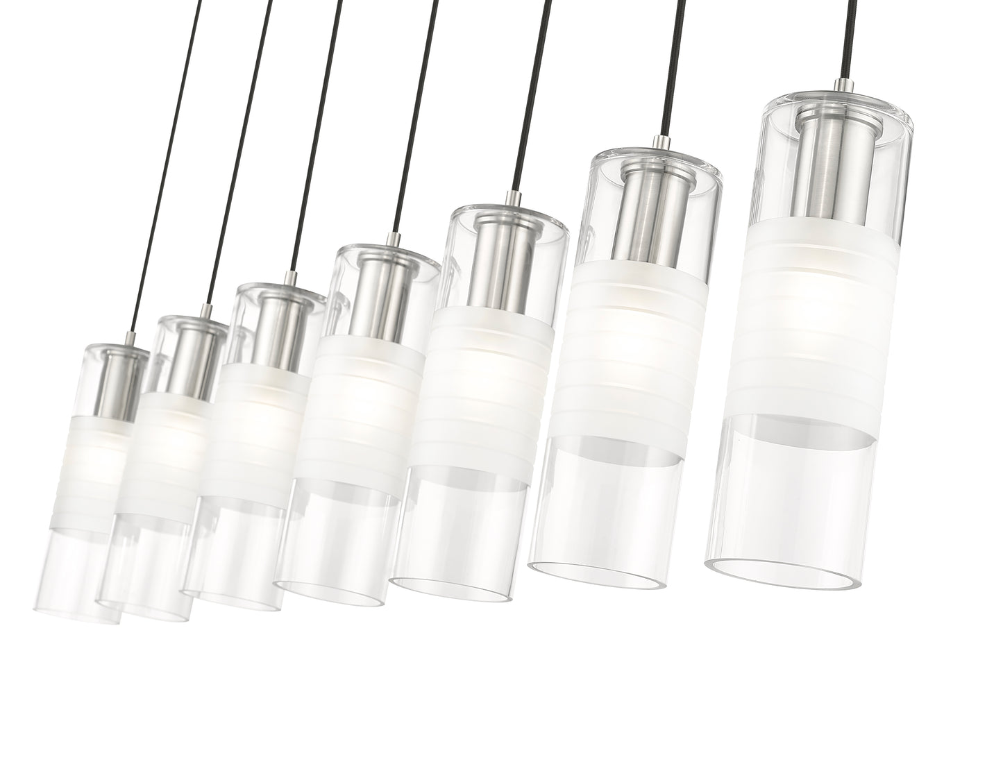 Alton 7 Light Linear Chandelier Brushed Nickel