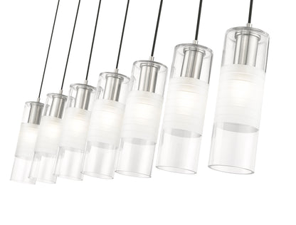 Alton 7 Light Linear Chandelier Brushed Nickel