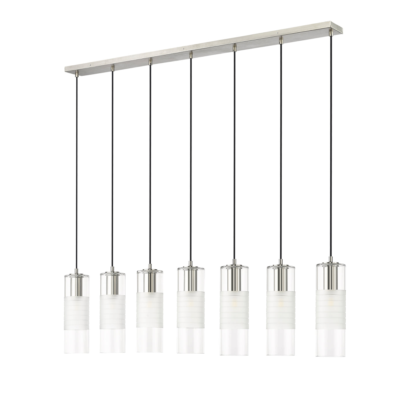 Alton 7 Light Linear Chandelier Brushed Nickel