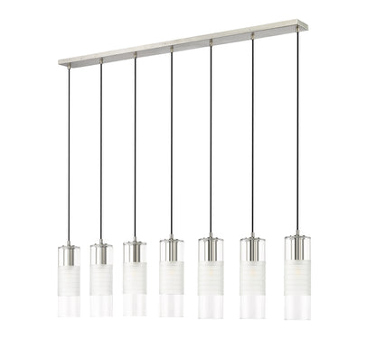Alton 7 Light Linear Chandelier Brushed Nickel