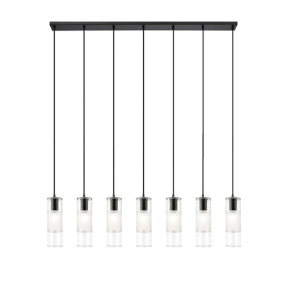 Alton 7 Light Linear Chandelier Matte Black