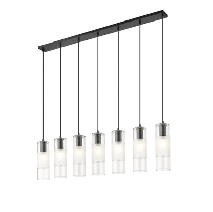 Alton 7 Light Linear Chandelier Matte Black