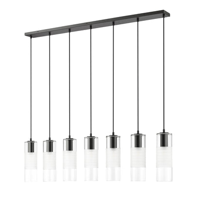 Alton 7 Light Linear Chandelier Matte Black