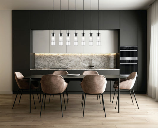 Alton 7 Light Linear Chandelier Matte Black