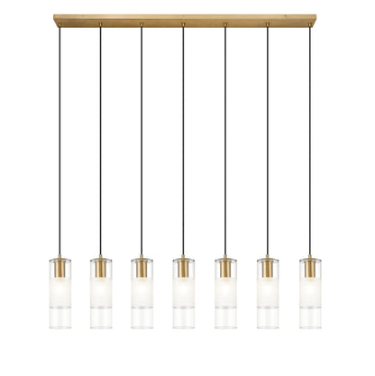 Alton 7 Light Linear Chandelier Modern Gold