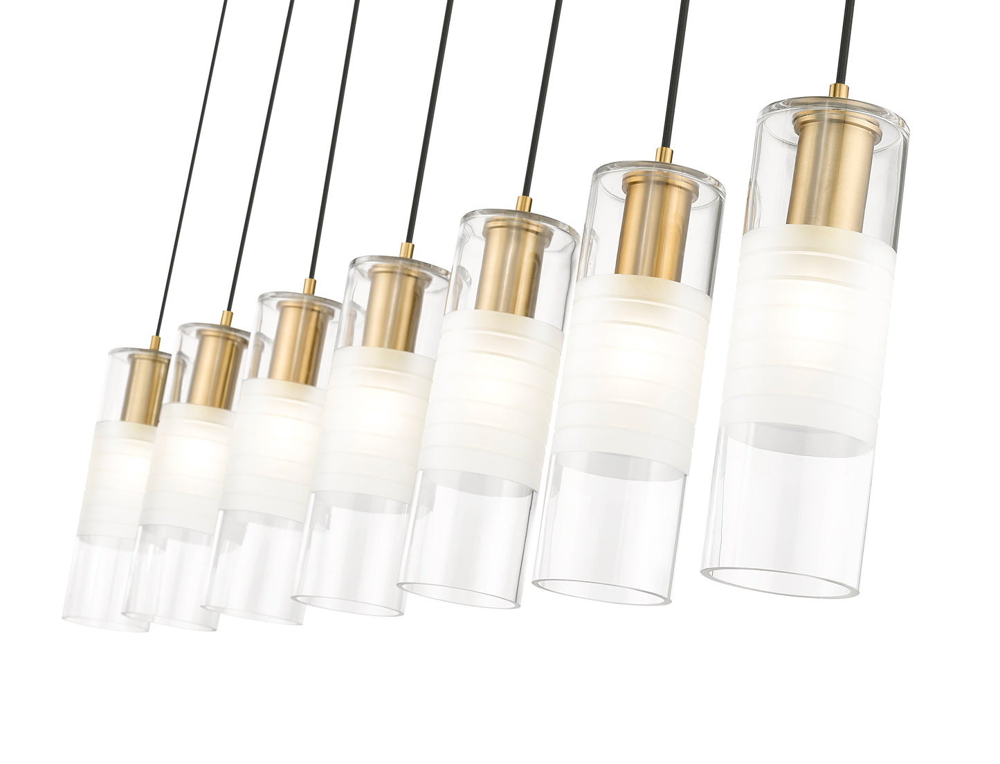 Alton 7 Light Linear Chandelier Modern Gold