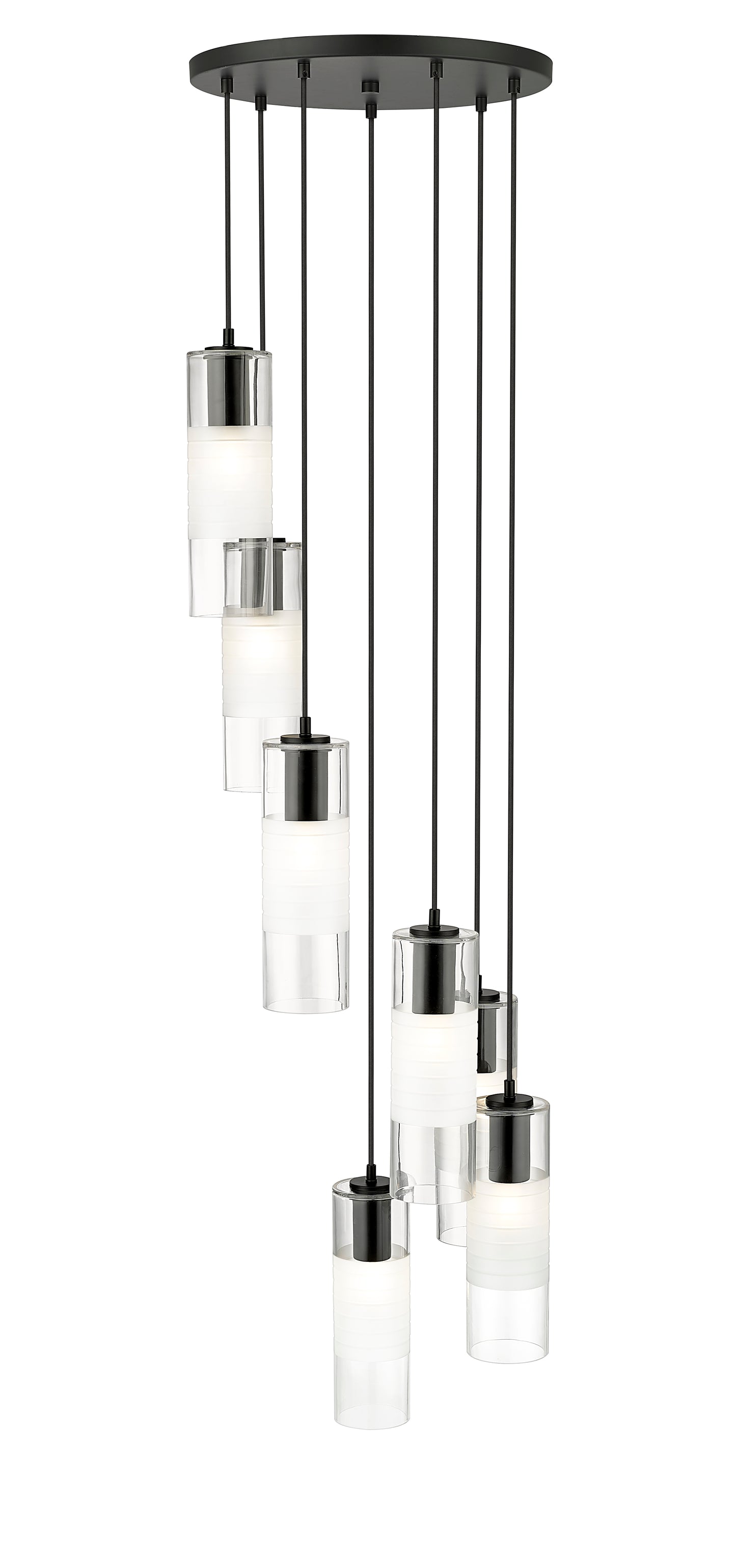 Alton 7 Light Chandelier Matte Black
