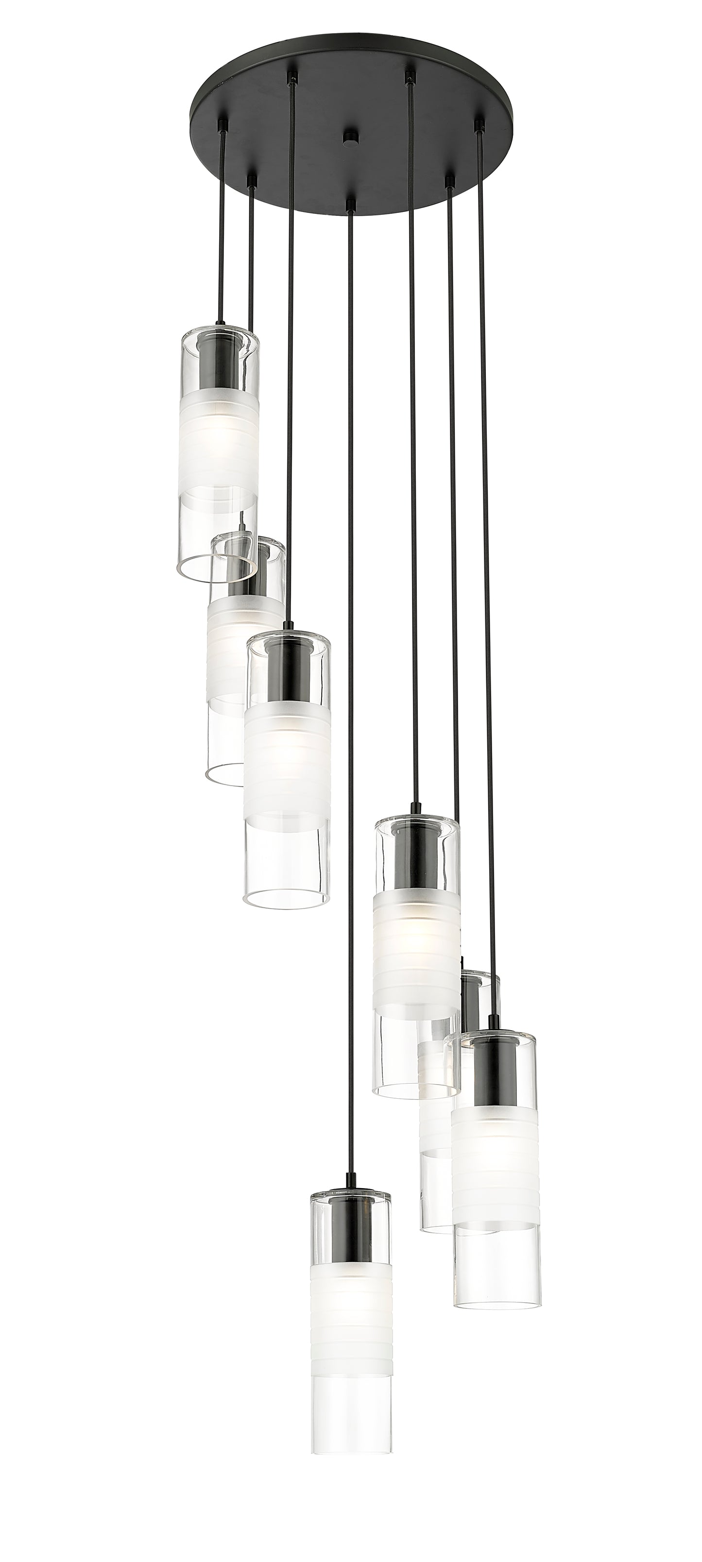 Alton 7 Light Chandelier Matte Black