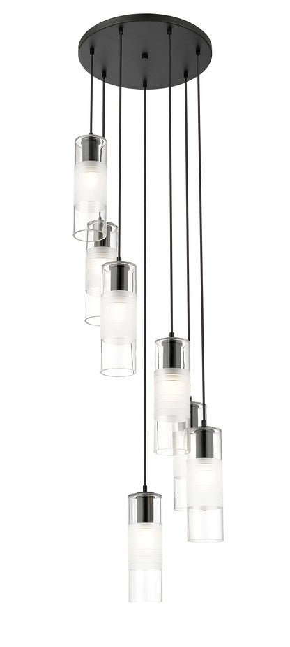 Alton 7 Light Chandelier Matte Black