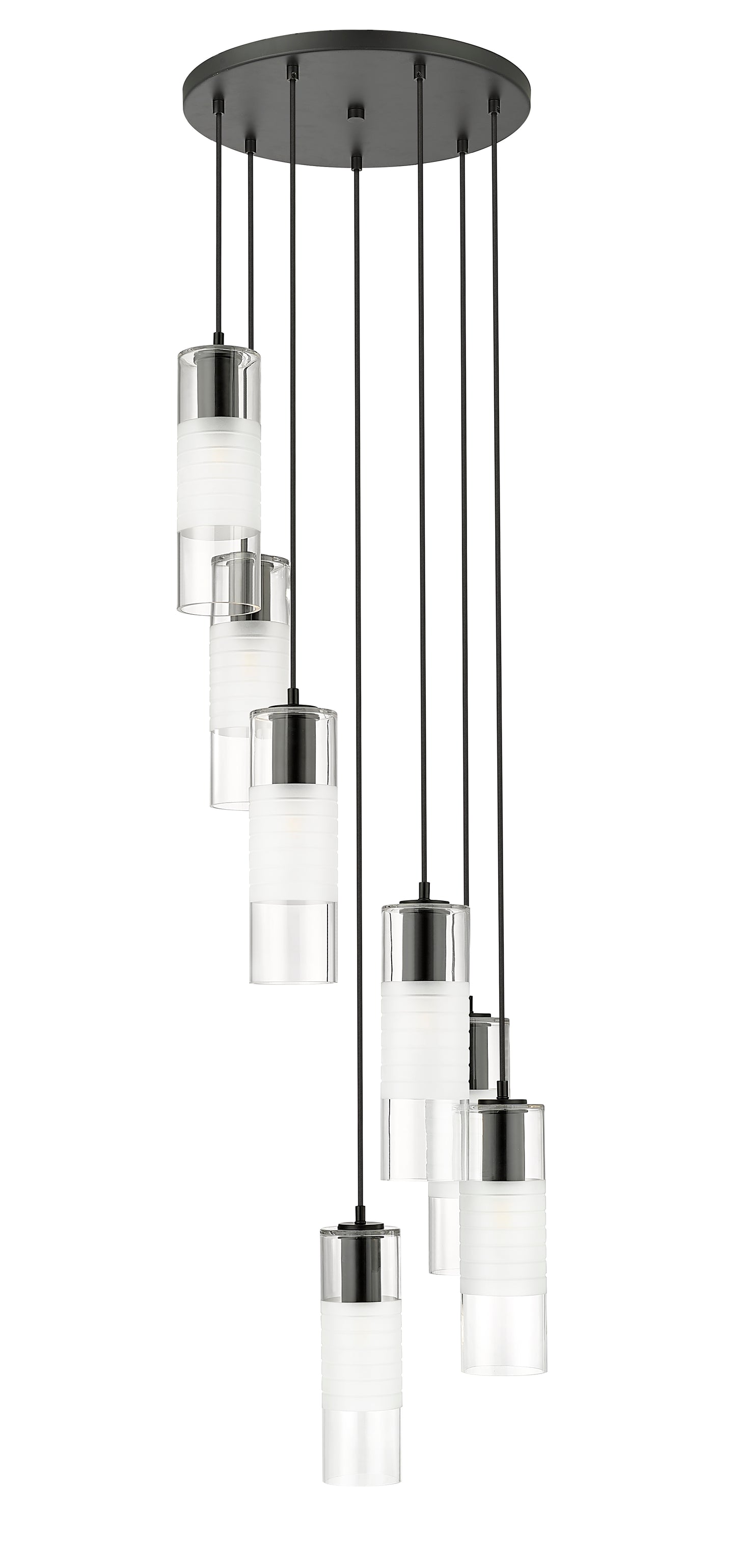 Alton 7 Light Chandelier Matte Black
