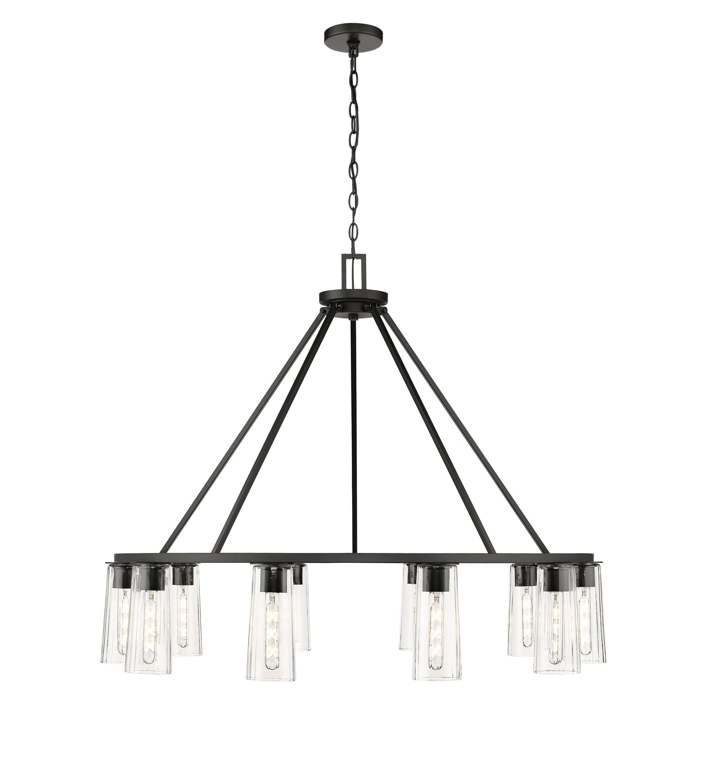 Titus 10 Light Chandelier Matte Black