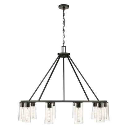 Titus 10 Light Chandelier Matte Black
