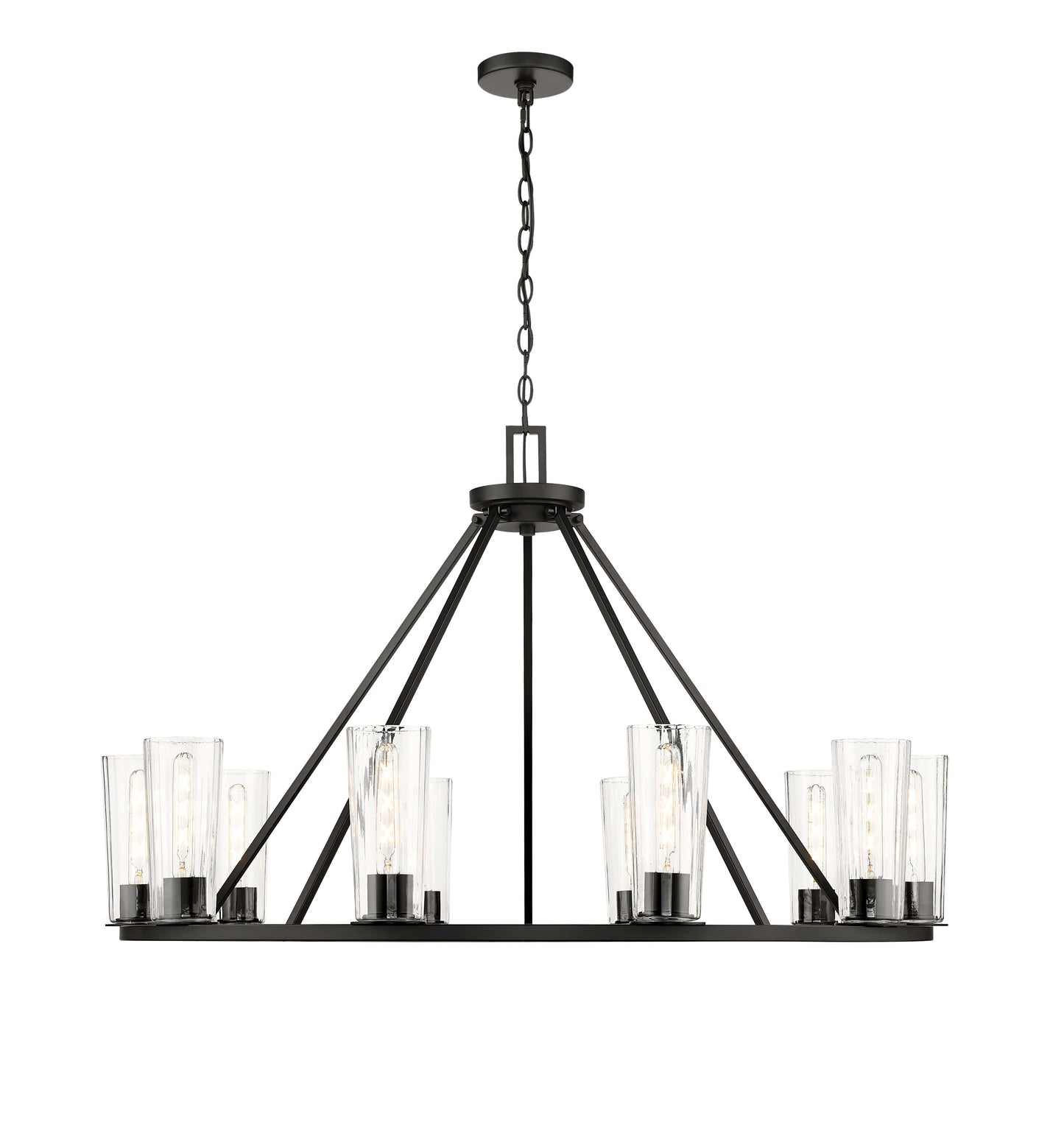 Titus 10 Light Chandelier Matte Black