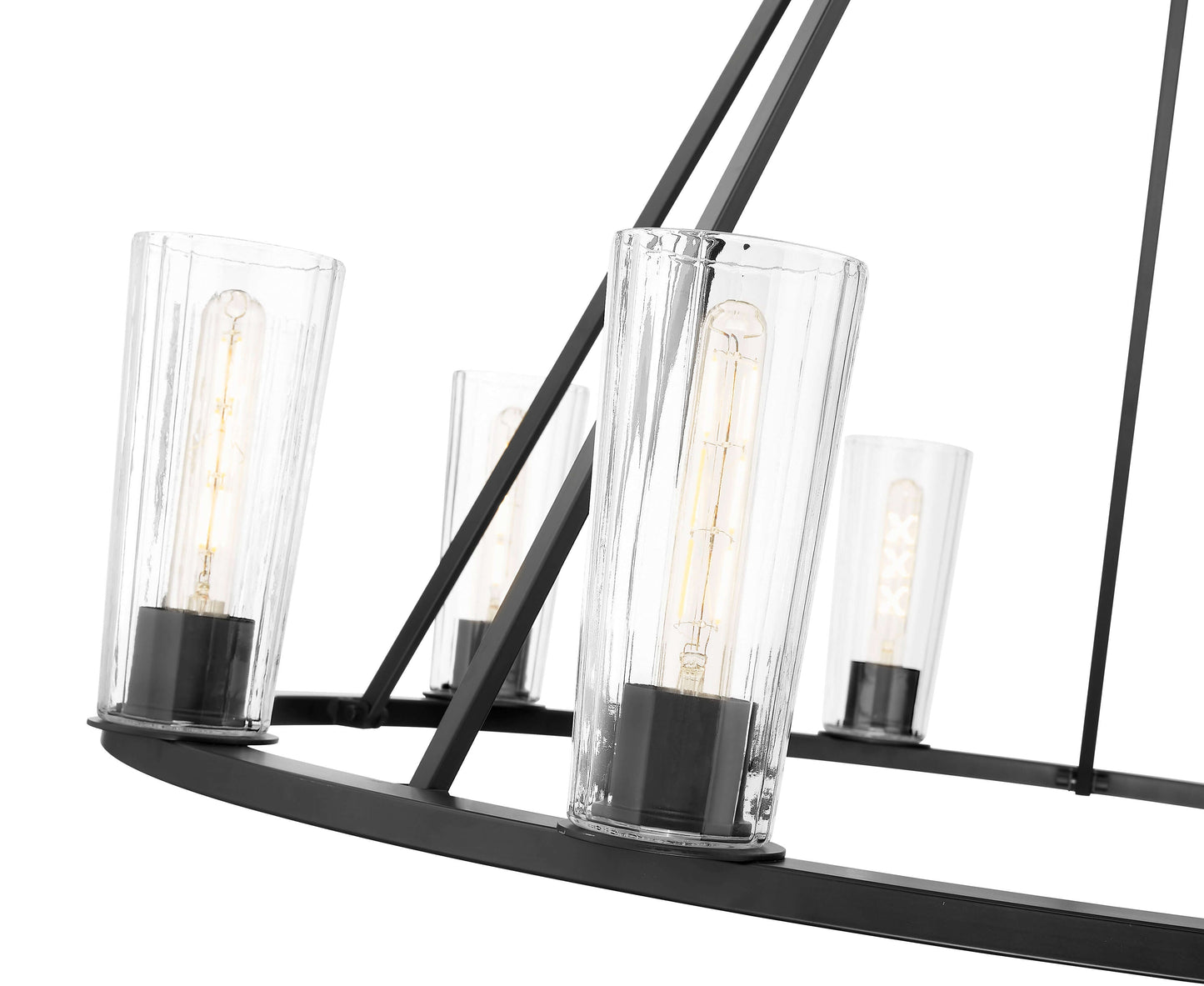 Titus 10 Light Chandelier Matte Black