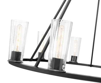 Titus 10 Light Chandelier Matte Black