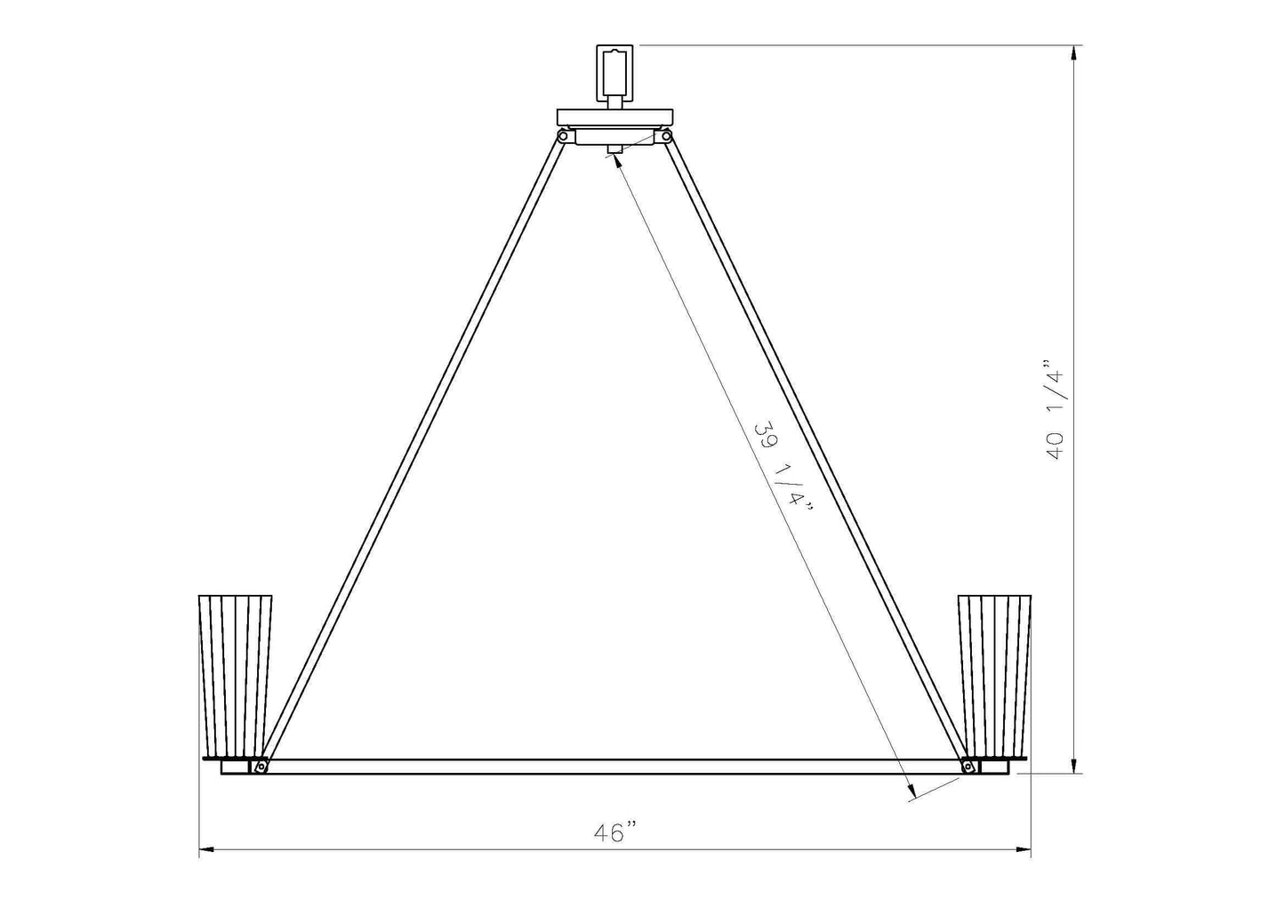 Titus 10 Light Chandelier Matte Black