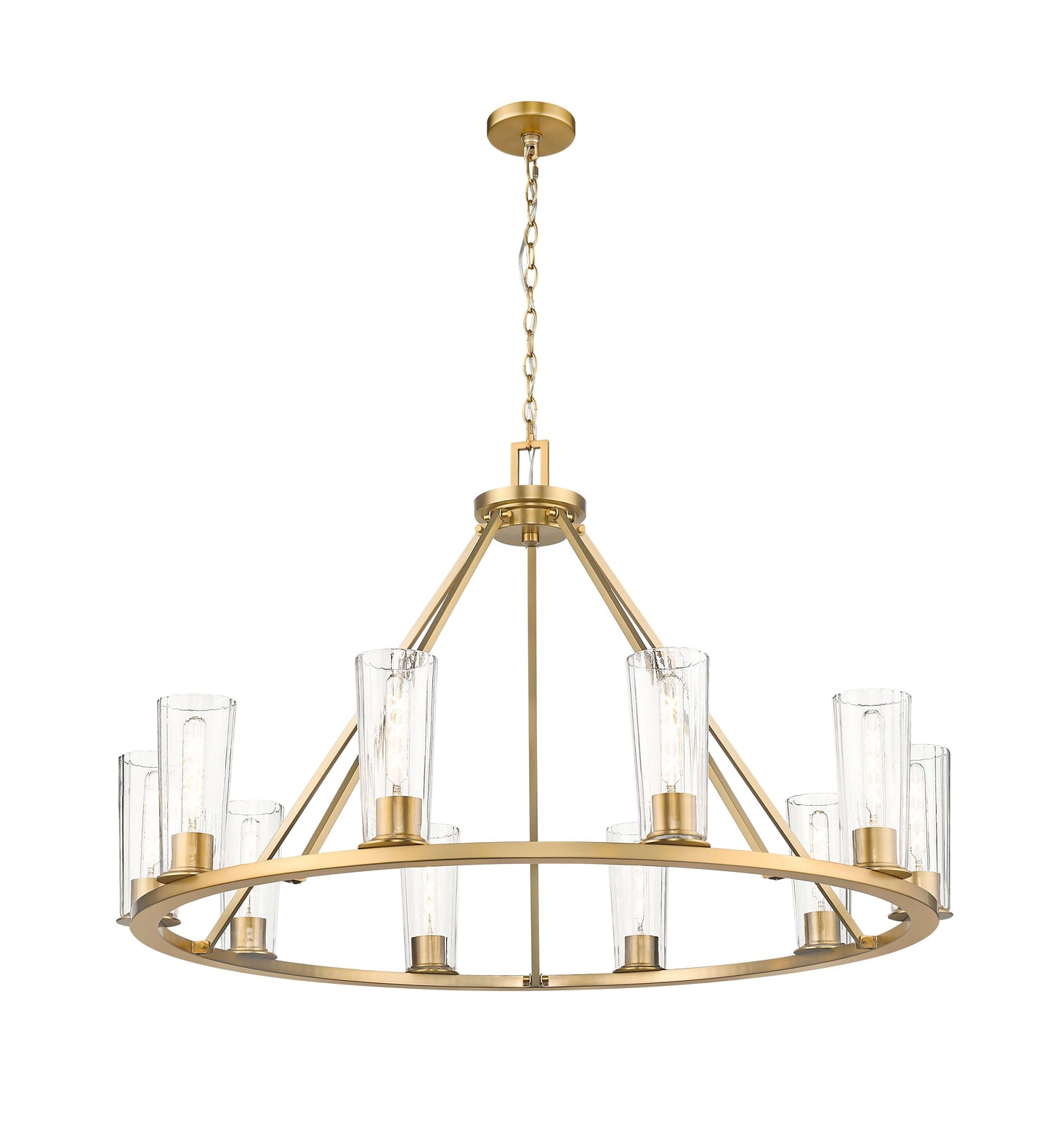 Titus 10 Light Chandelier Modern Gold