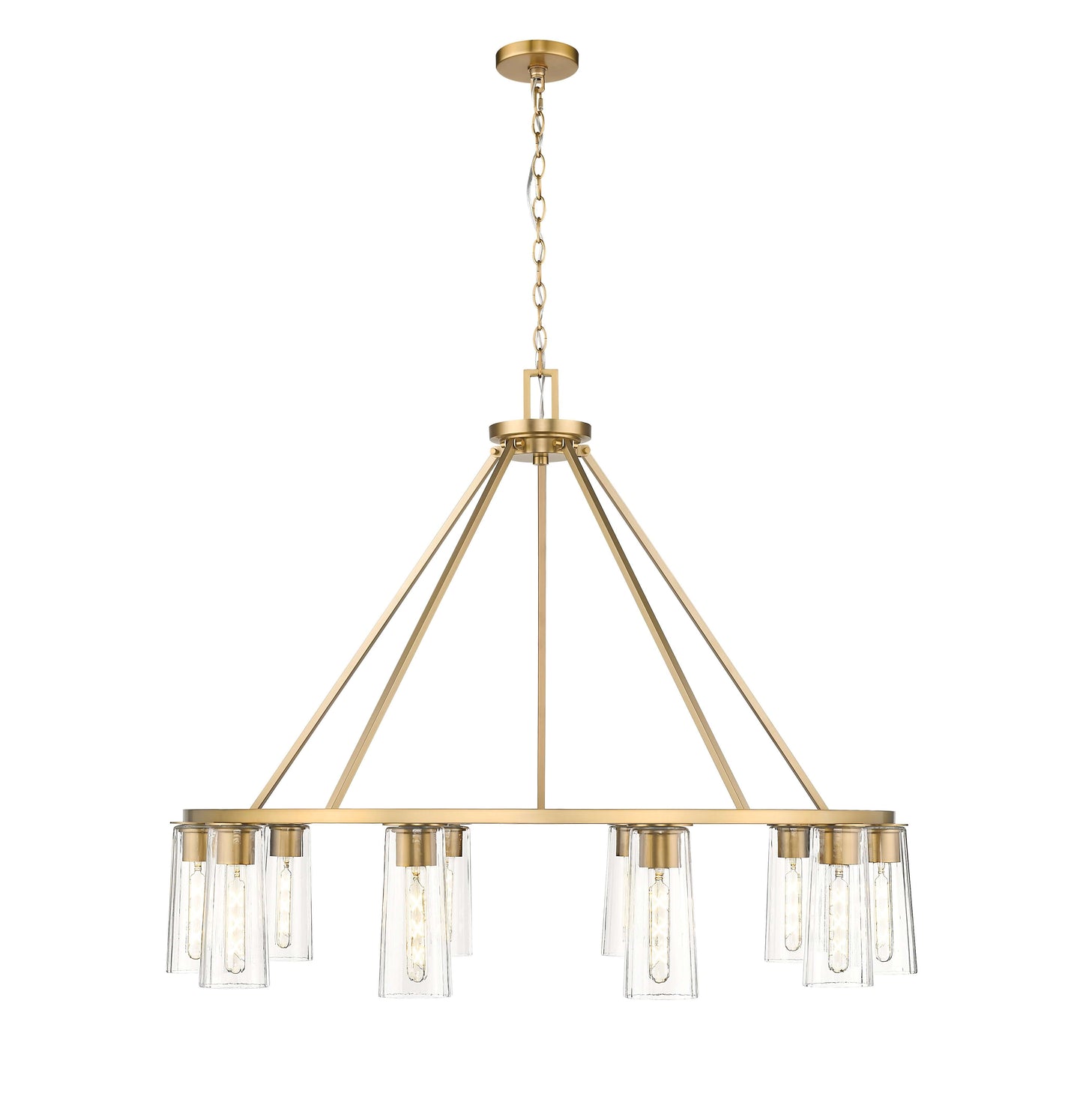 Titus 10 Light Chandelier Modern Gold
