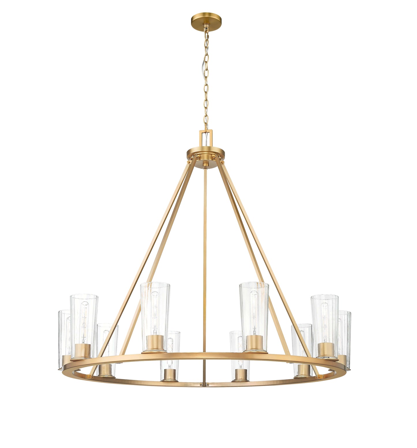 Titus 10 Light Chandelier Modern Gold