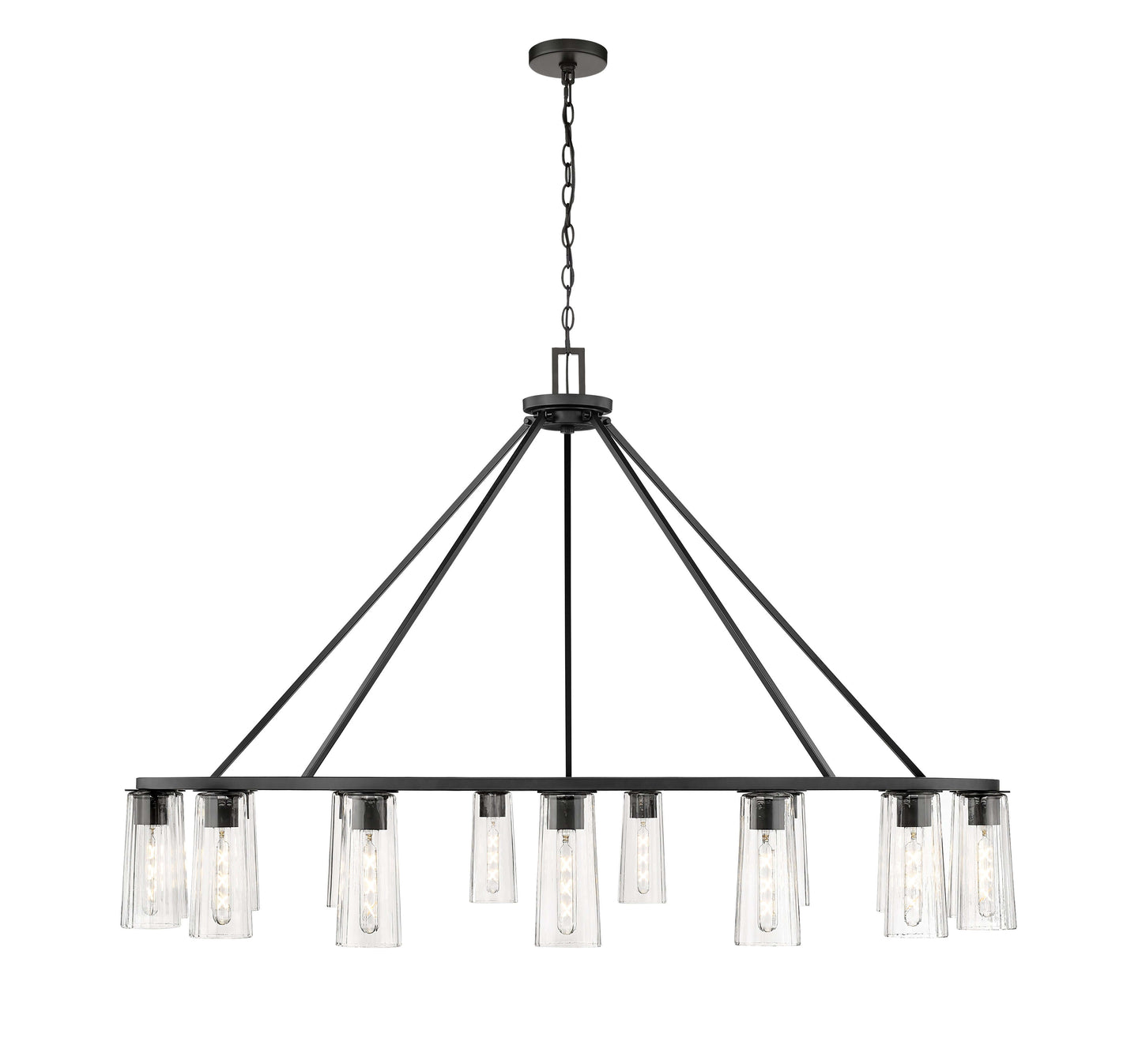 Titus 15 Light Chandelier Matte Black