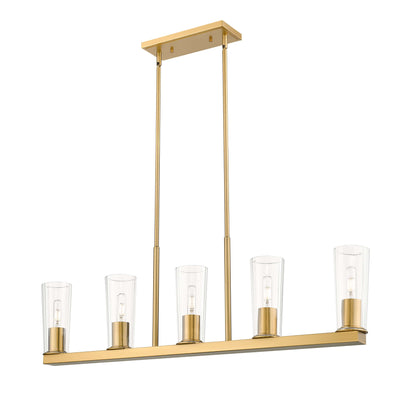 Titus 5 Light Linear Chandelier Modern Gold