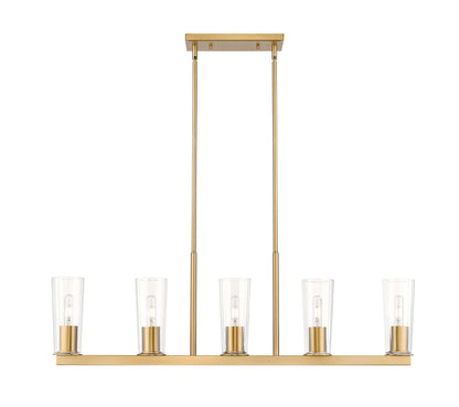 Titus 5 Light Linear Chandelier Modern Gold
