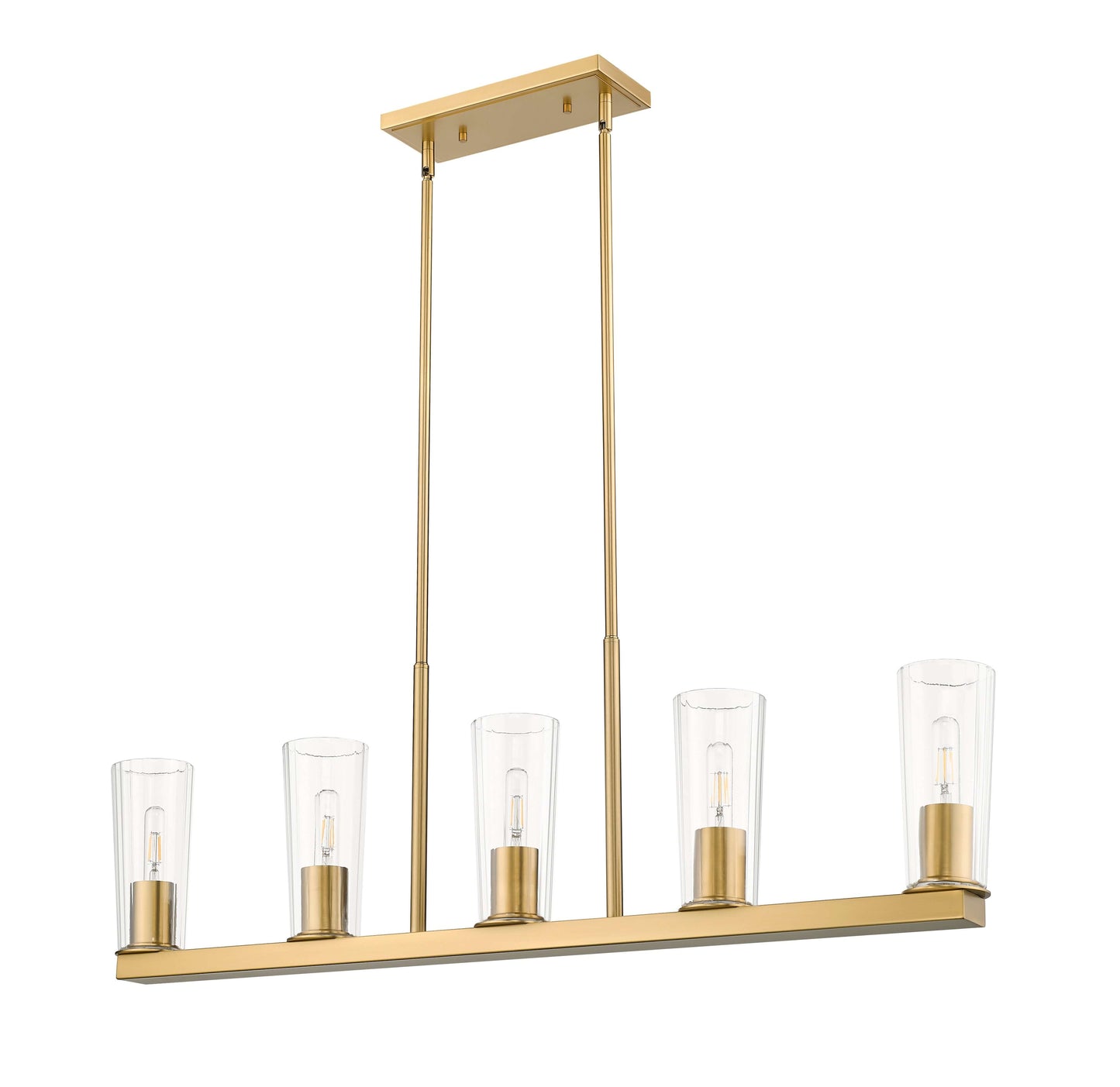 Titus 5 Light Linear Chandelier Modern Gold
