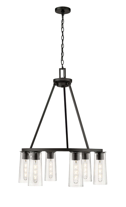 Titus 6 Light Chandelier Matte Black