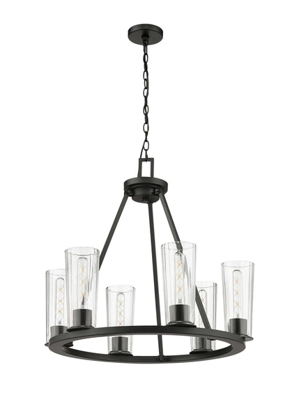 Titus 6 Light Chandelier Matte Black