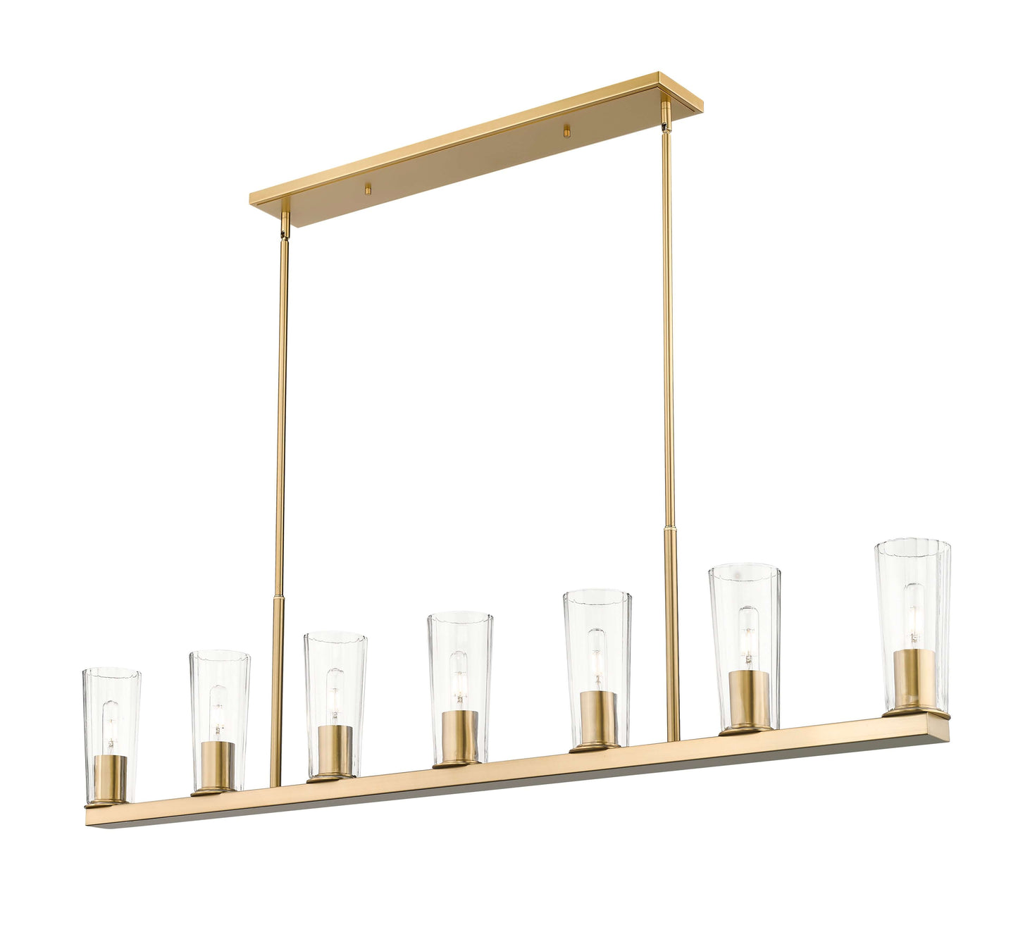 Titus 7 Light Linear Chandelier Modern Gold
