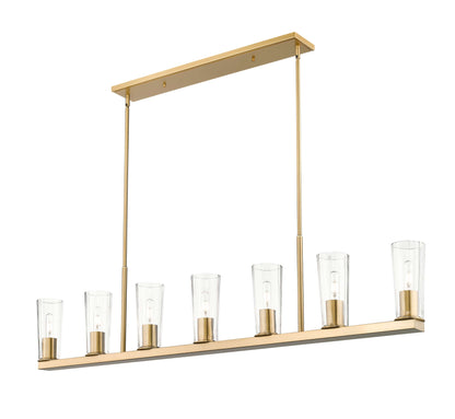 Titus 7 Light Linear Chandelier Modern Gold