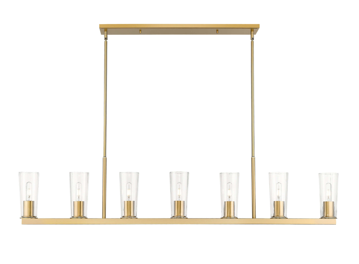 Titus 7 Light Linear Chandelier Modern Gold
