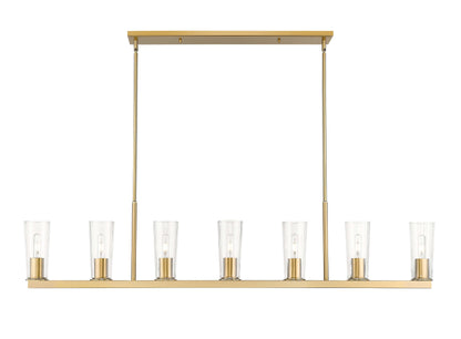Titus 7 Light Linear Chandelier Modern Gold