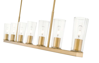 Titus 7 Light Linear Chandelier Modern Gold
