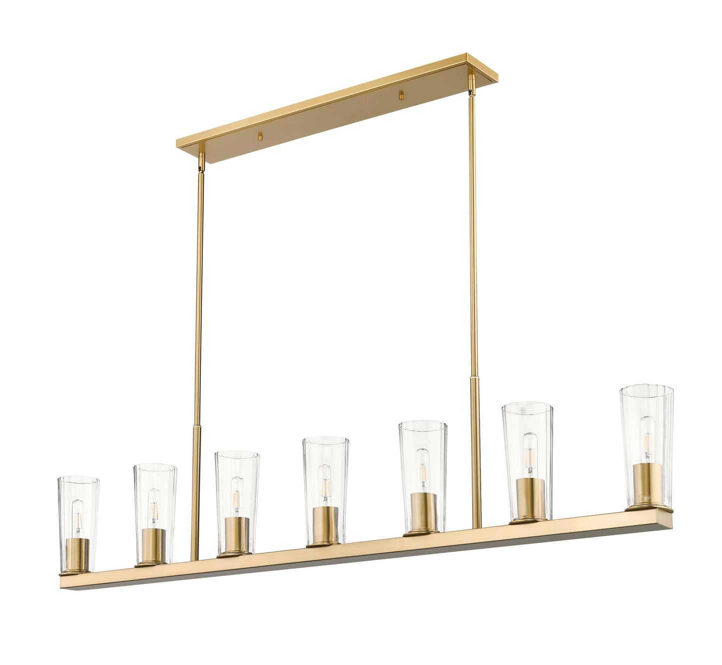 Titus 7 Light Linear Chandelier Modern Gold