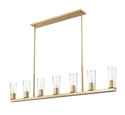 Titus 7 Light Linear Chandelier Modern Gold