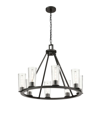Titus 8 Light Chandelier Matte Black