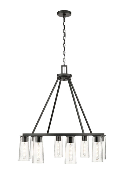Titus 8 Light Chandelier Matte Black