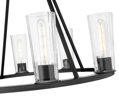 Titus 8 Light Chandelier Matte Black