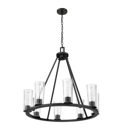Titus 8 Light Chandelier Matte Black
